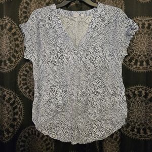 Gap White and Blue Blouse